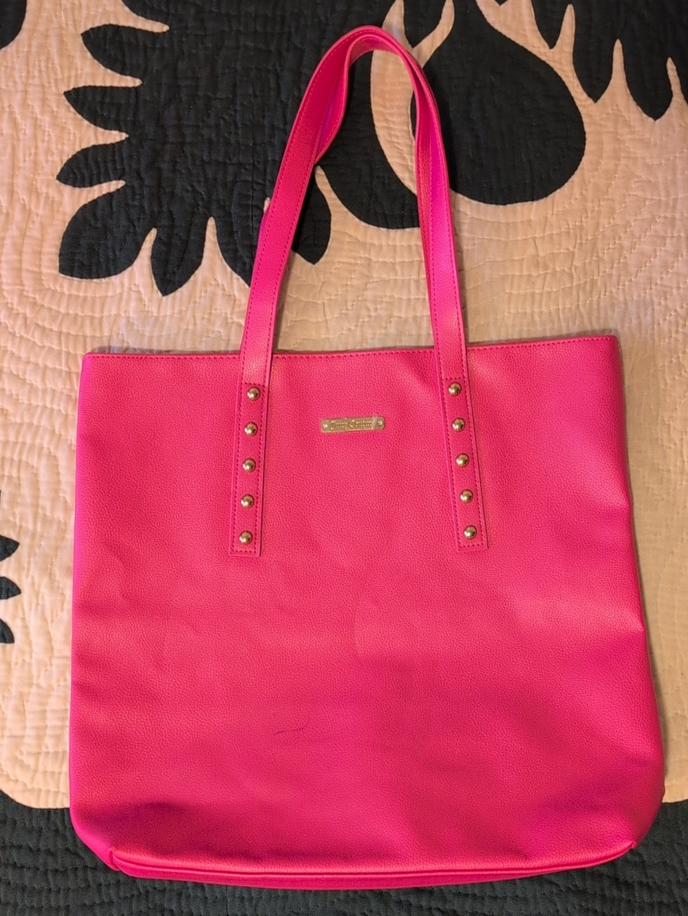 Juicy Couture Hot Pink Studded Pvc Tote